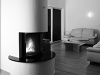 modern kandalló kép